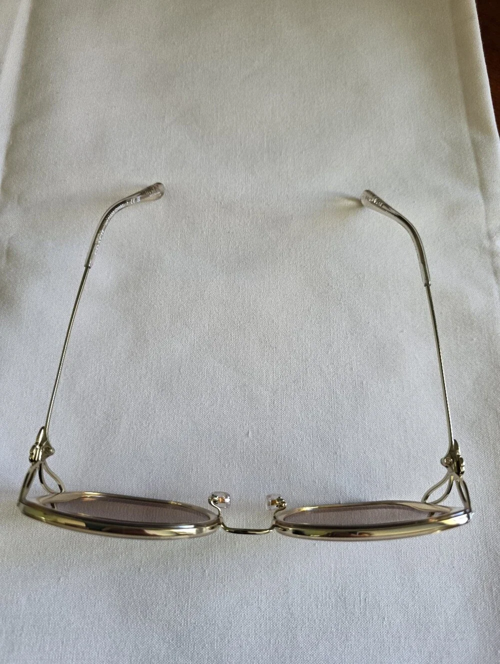 Coach CK483 Tea Rose Butterfly Oversized Square Sunglasses Clear Fawn NWOT
